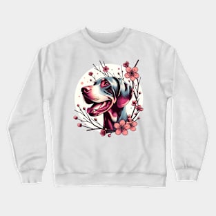 Pudelpointer, Spring's Cherry Blossoms, Floral Joy Crewneck Sweatshirt